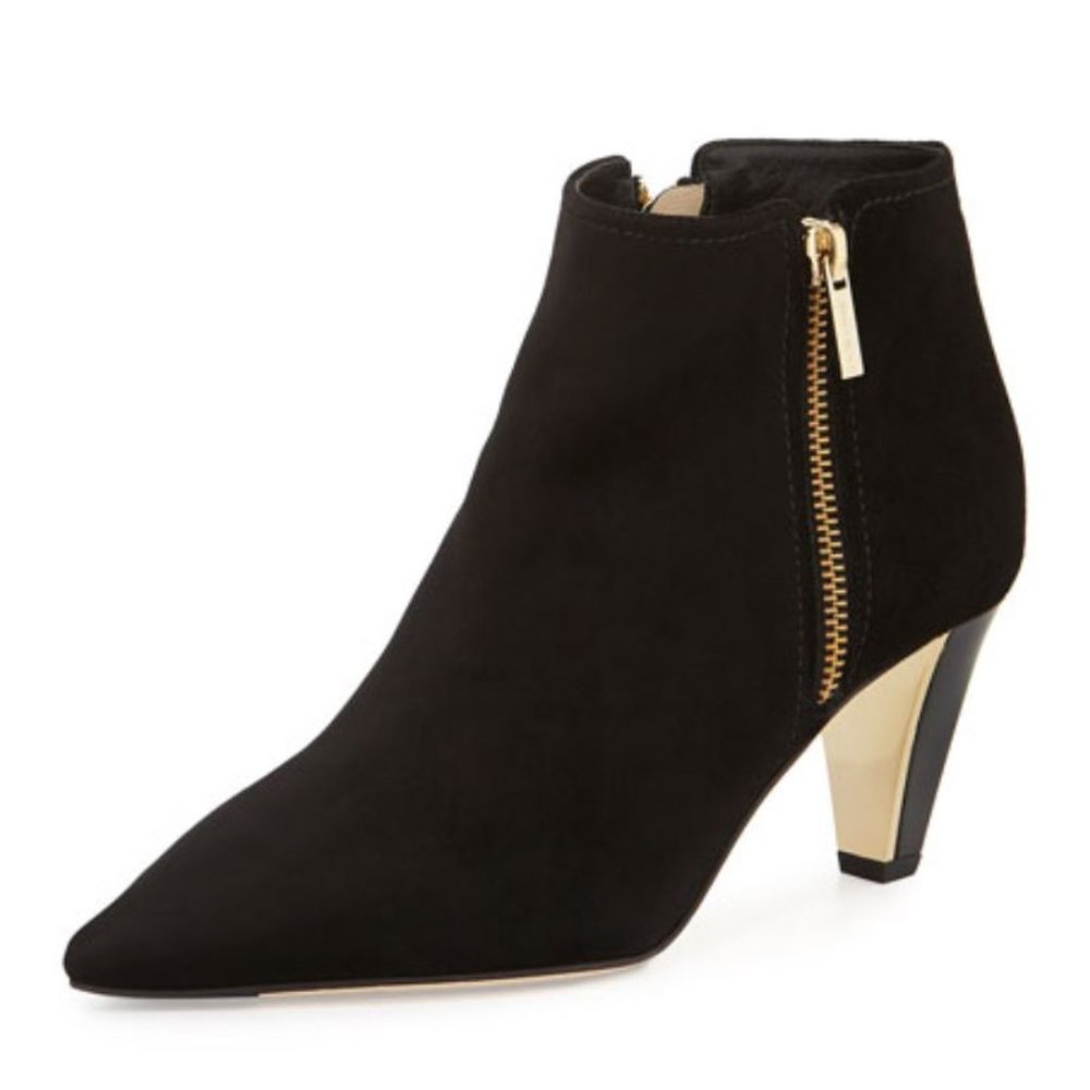 NWT Jimmy Choo Lowry Suede Zip Ankle Boot Black 10